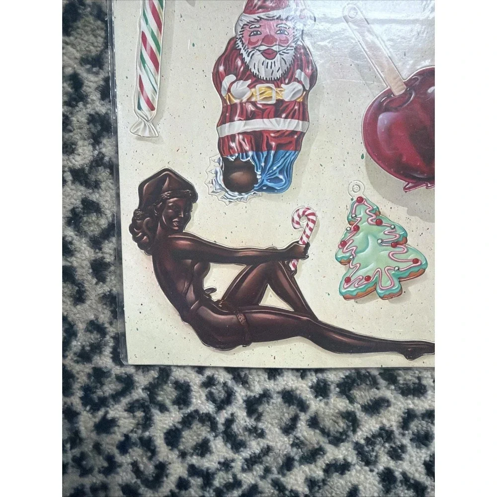 Vintage 1980 All The Trimmings Christmas Punch Out Ornaments Paper Moon Graphics